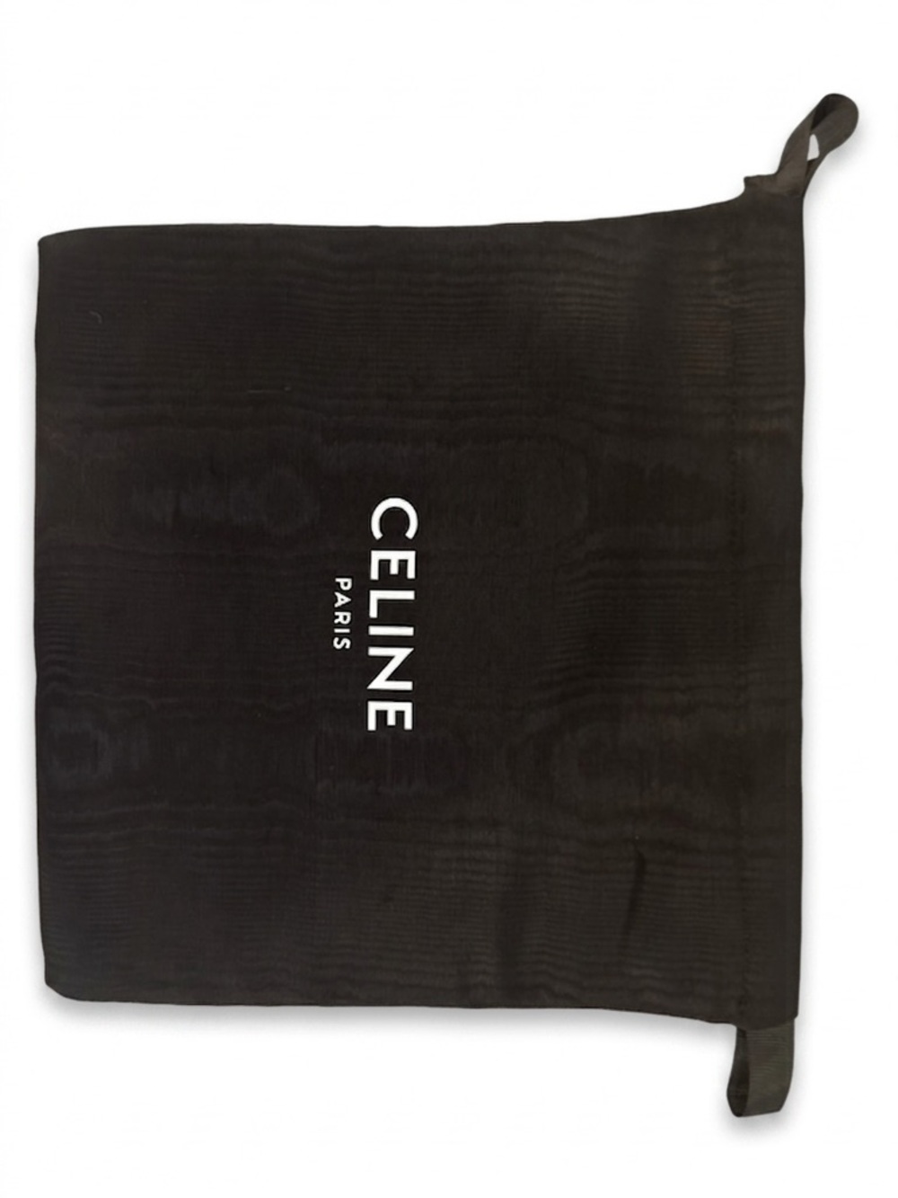 Celine Black Dust Bag with White Logo